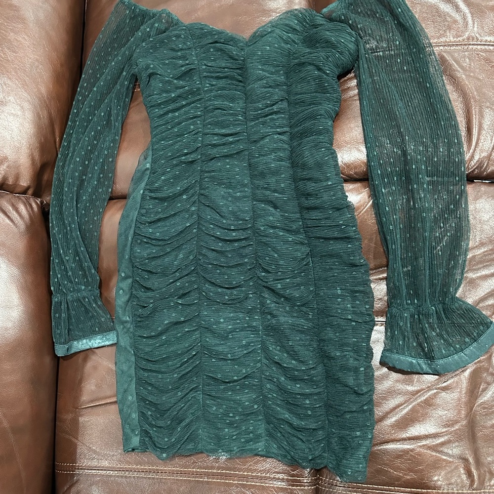 Haute Monde Teal Long Sleeve Dress